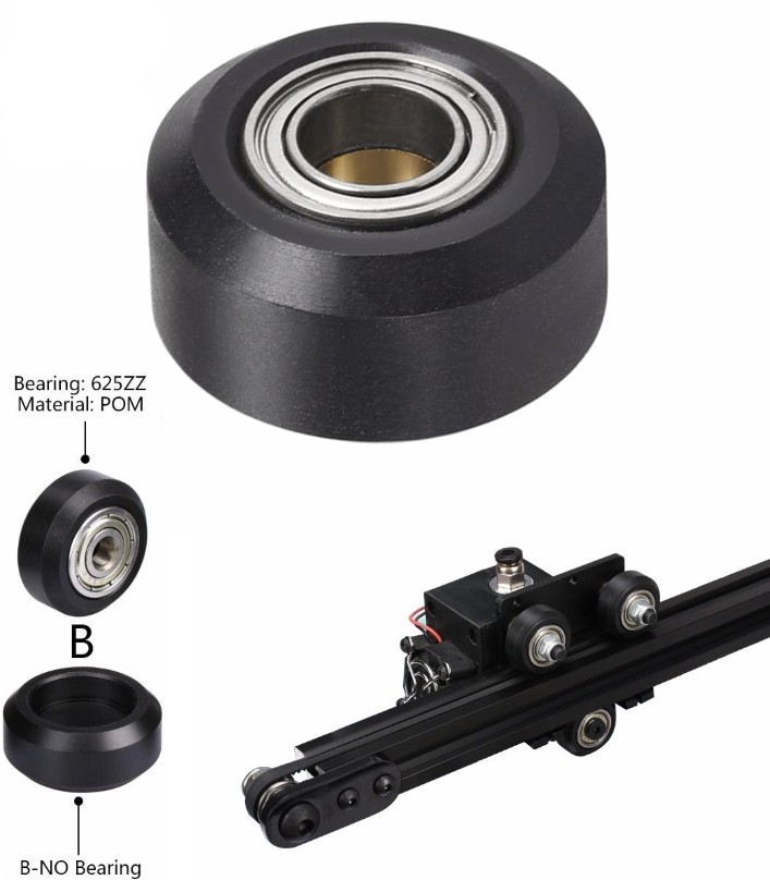 Cnc V-slot Bearing Openbuilds Wheel Pom Mr105zz 625zz Bore 5mm Passive Round Gear in Lahore Pakistan