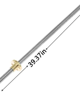 T8 T8x2 Lead Screw 1000mm 8mm Pitch 2mm Lead 2mm Stainless Steel Lead Screw Rod With Copper Nut Acme Thread For 3d Printer And Cnc Machine z Axis in Lahore Pakistan