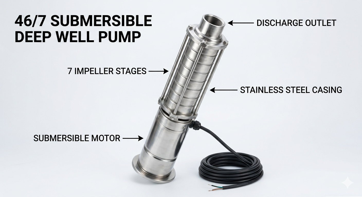 46/7 Submersible Pump / Deep Well Submersible Pump (Multi-stage)