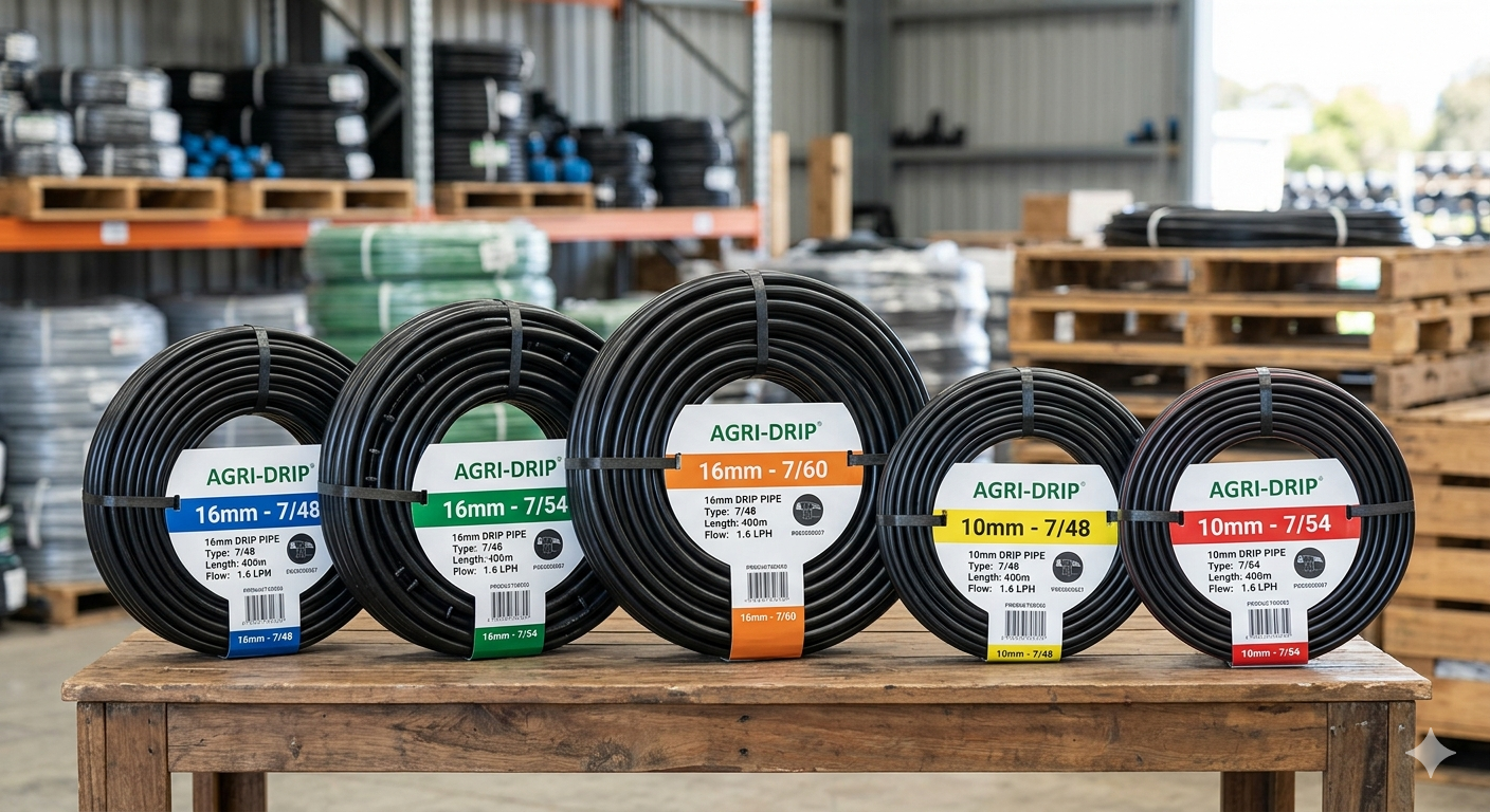 Drip Irrigation Pipes (10mm & 16mm – 7/48, 7/54, 7/60)